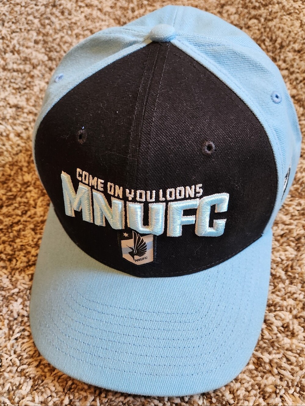 Minnesota United Adjustable Light Blue and Black Cap
